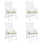 Voir la diapositive 4 : VIDAXL Coussins de chaise lot de 4 blanc creme 40x40x7 cm tissu oxford