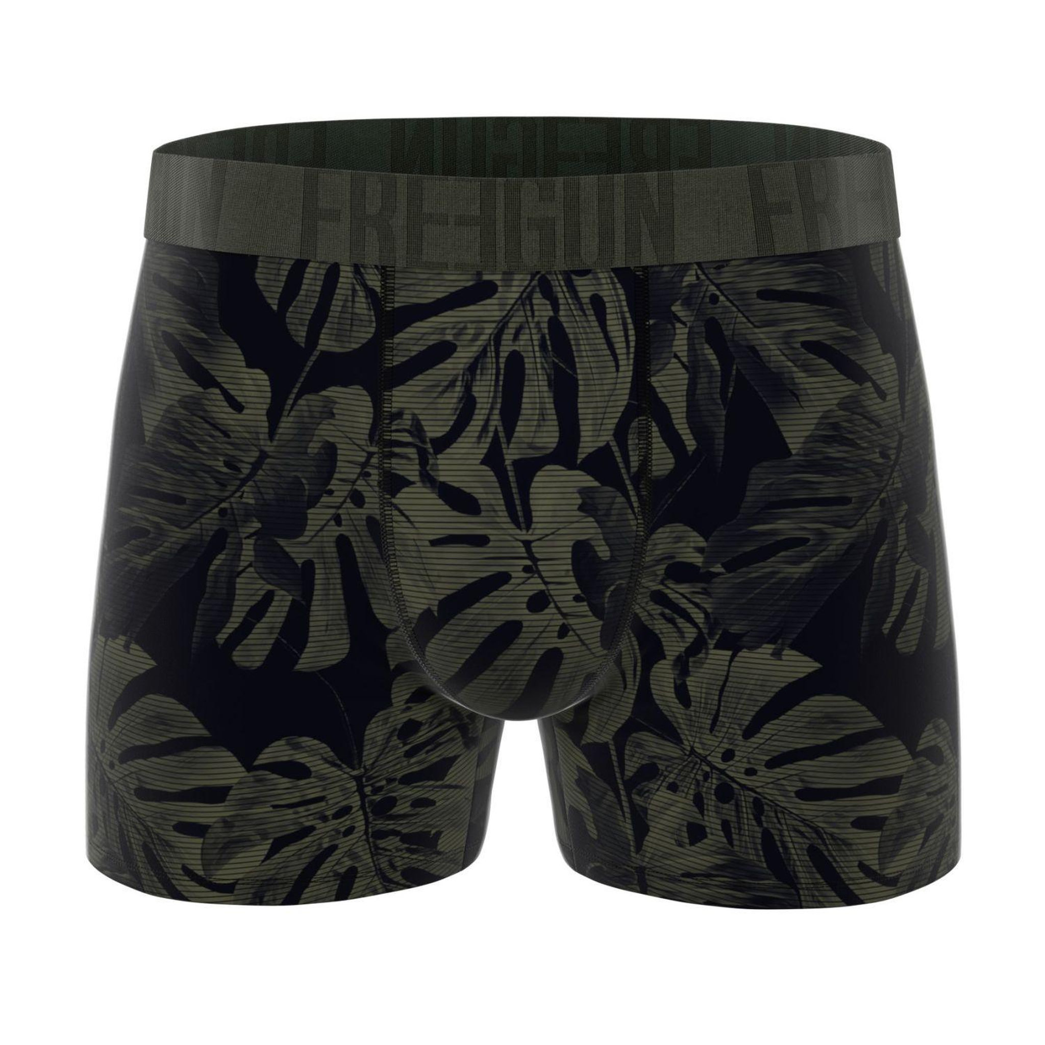 Voir la diapositive 3 : FREEGUN Lot de 3 boxers homme Flowers