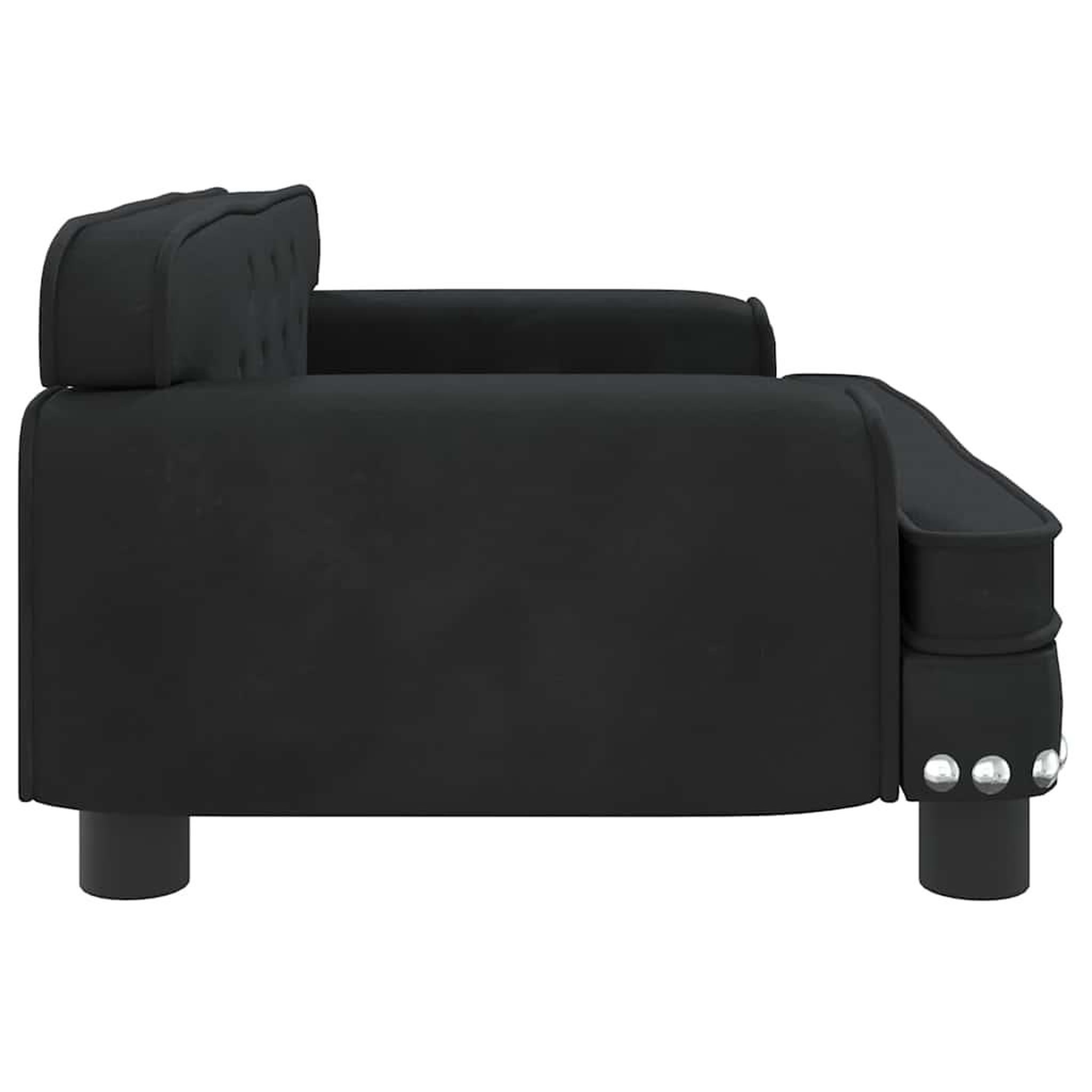 Voir la diapositive 4 : VIDAXL Lit pour chien noir 70x45x30 cm velours