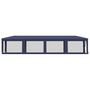 Voir la diapositive 4 : VIDAXL Tente de fete et 10 parois laterales en maille Bleu 3x12 m PEHD