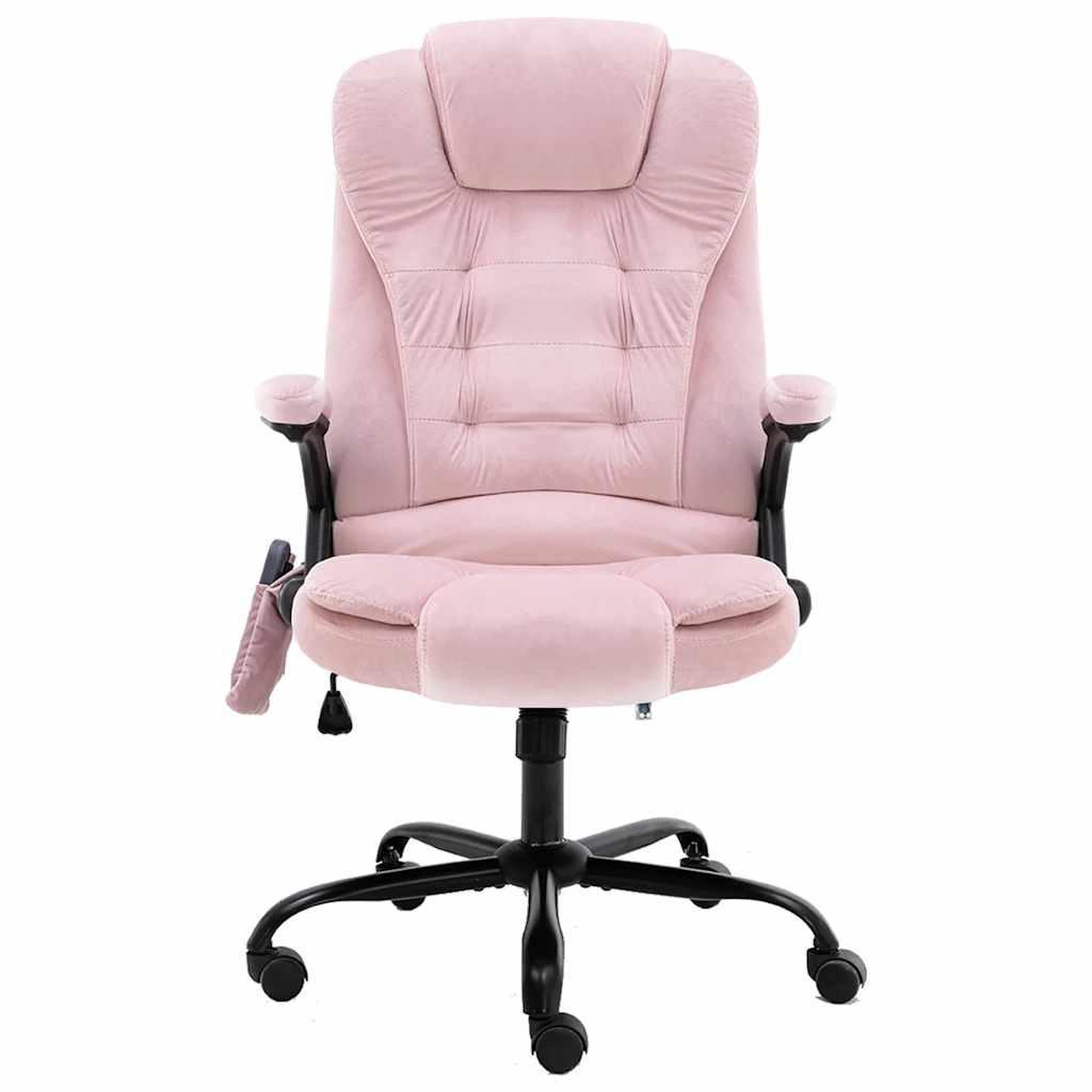 Voir la diapositive 2 : VIDAXL Chaise de bureau de massage Rose Velours