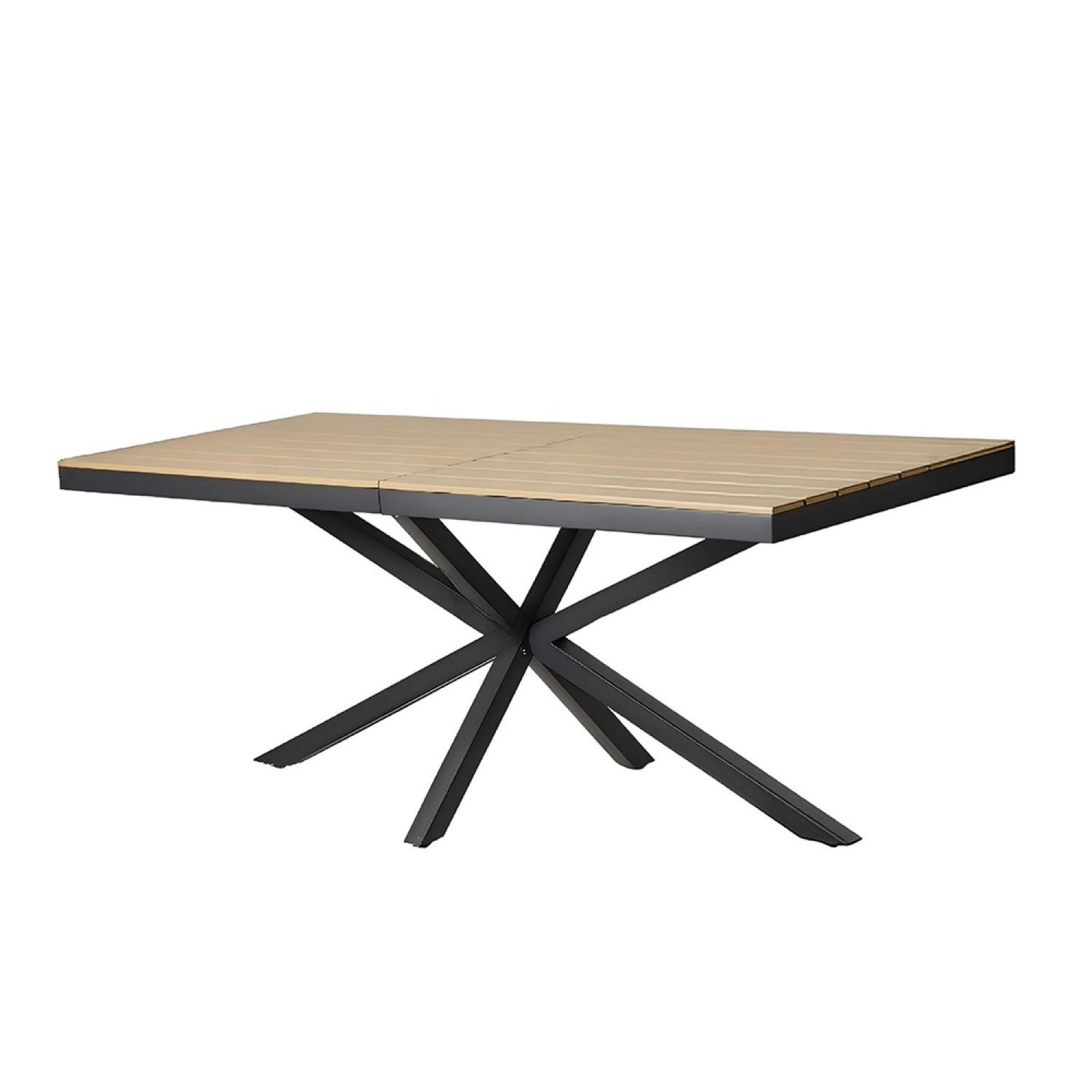 CONCEPT USINE Table de jardin 8 places effet bois 190cm ALMADA