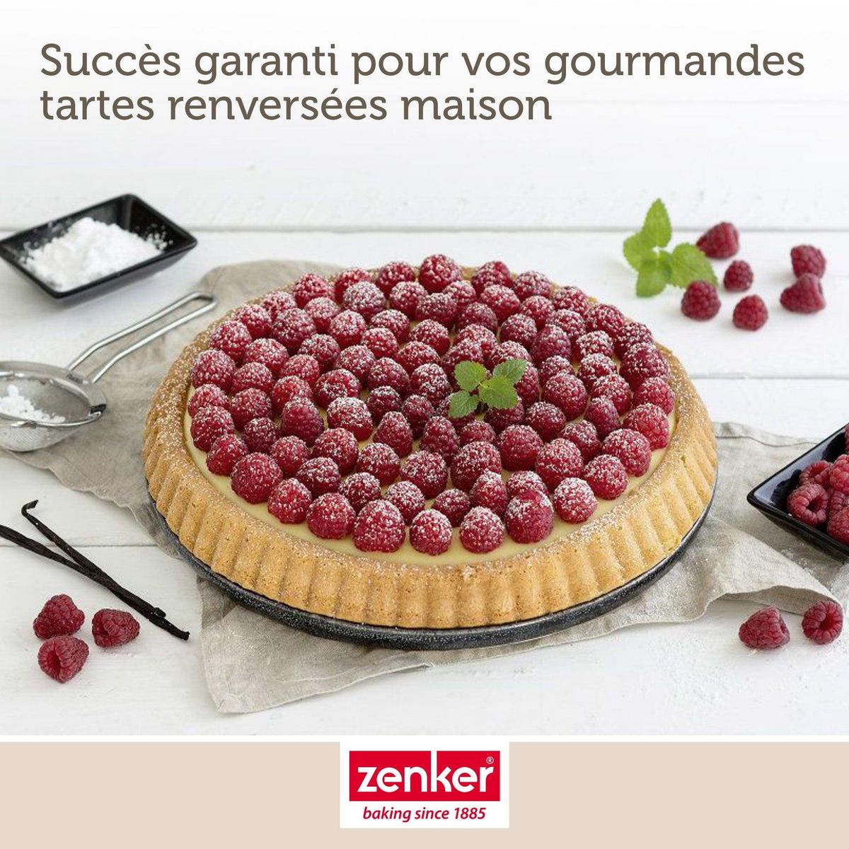 ZENKER Lot de 2 plats à tartes renversées 30 cm Zenker Black Metallic