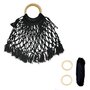Voir la diapositive 1 : Paris Prix Kit Macramé  Tote Bag Filet  30cm Noir