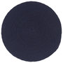 Voir la diapositive 2 : VIDAXL Napperons 6 pcs Bleu marine Plain 38 cm Rond Coton
