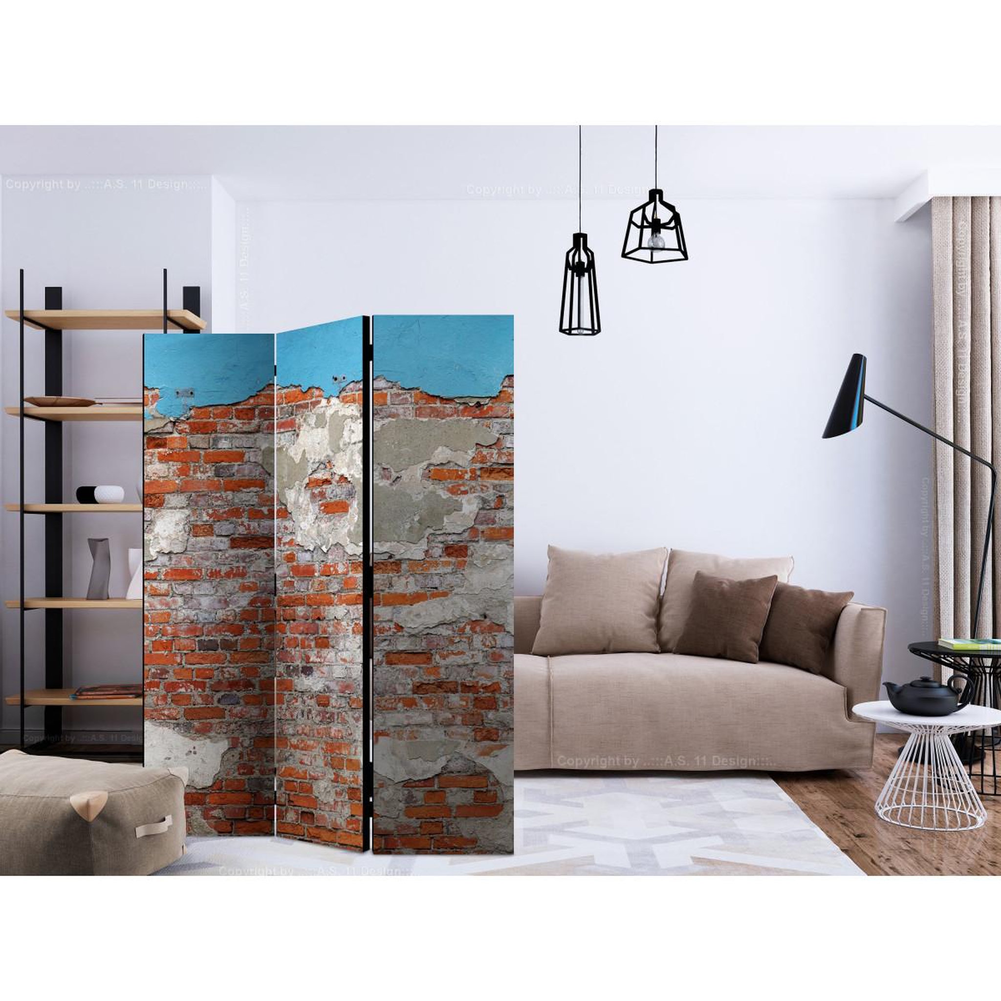 Voir la diapositive 2 : Paris Prix Paravent 3 volets  secrets of the wall  135x172cm