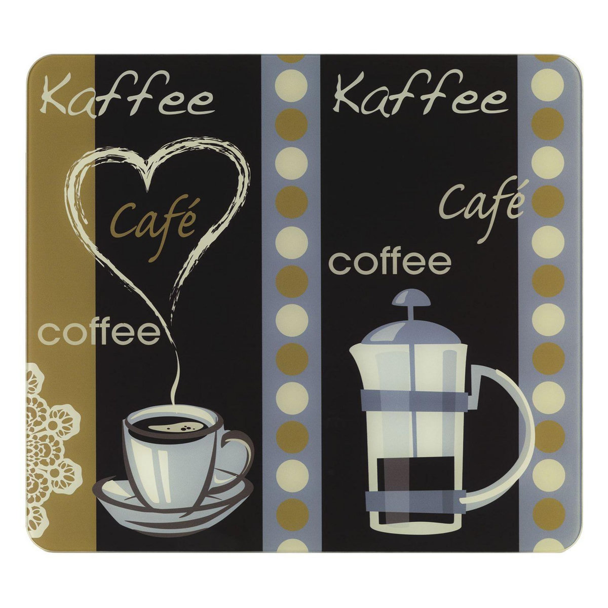 Wenko 2 Couvres-plaques multi-usage Arome du café - 56 x 50 cm - Multicolore