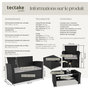 Voir la diapositive 6 : tectake Salon de jardin pour 4 à 6 personnes noir/gris