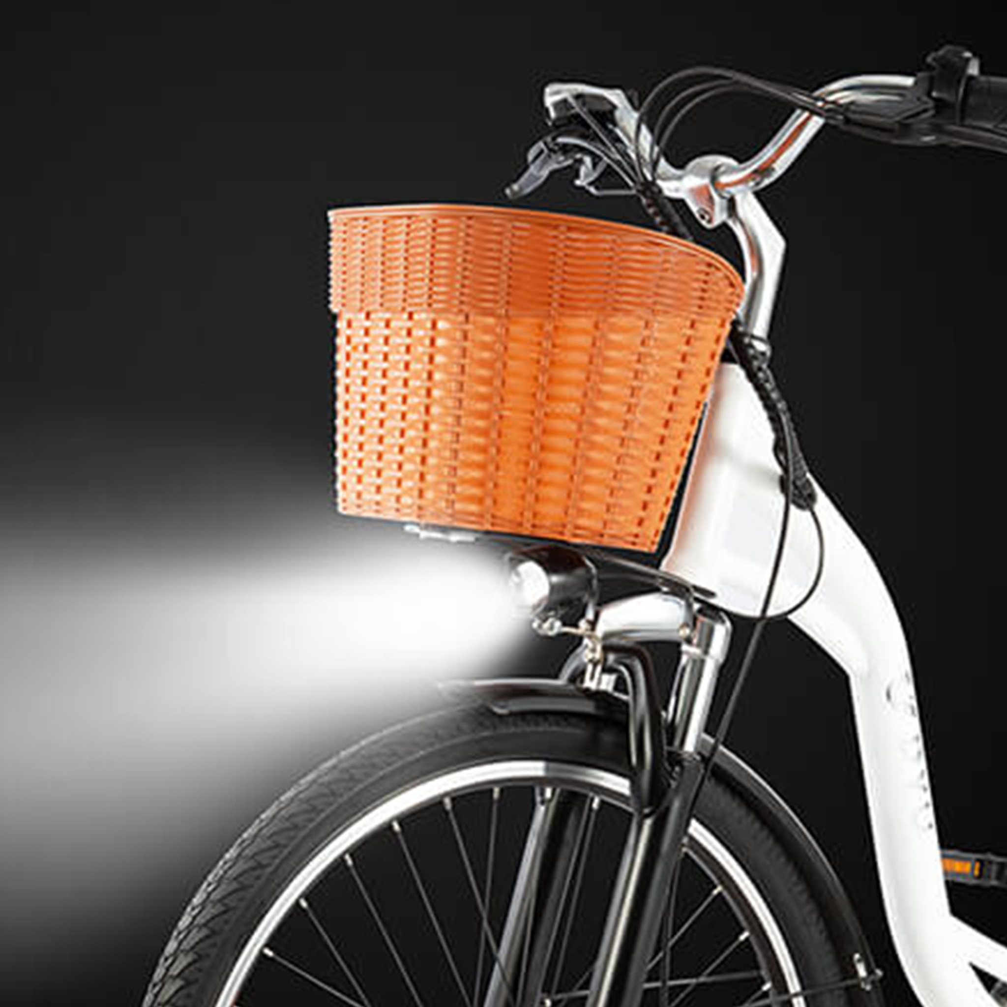 Voir la diapositive 4 : DYU Vélo électrique rétro DYU C6, 250 W, 36 V, 12,5 Ah, avec panier et porte-bagages arrière