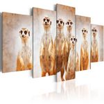 Paris Prix Tableau Imprimé  Family of Meerkats. Coloris disponibles : Multicolore