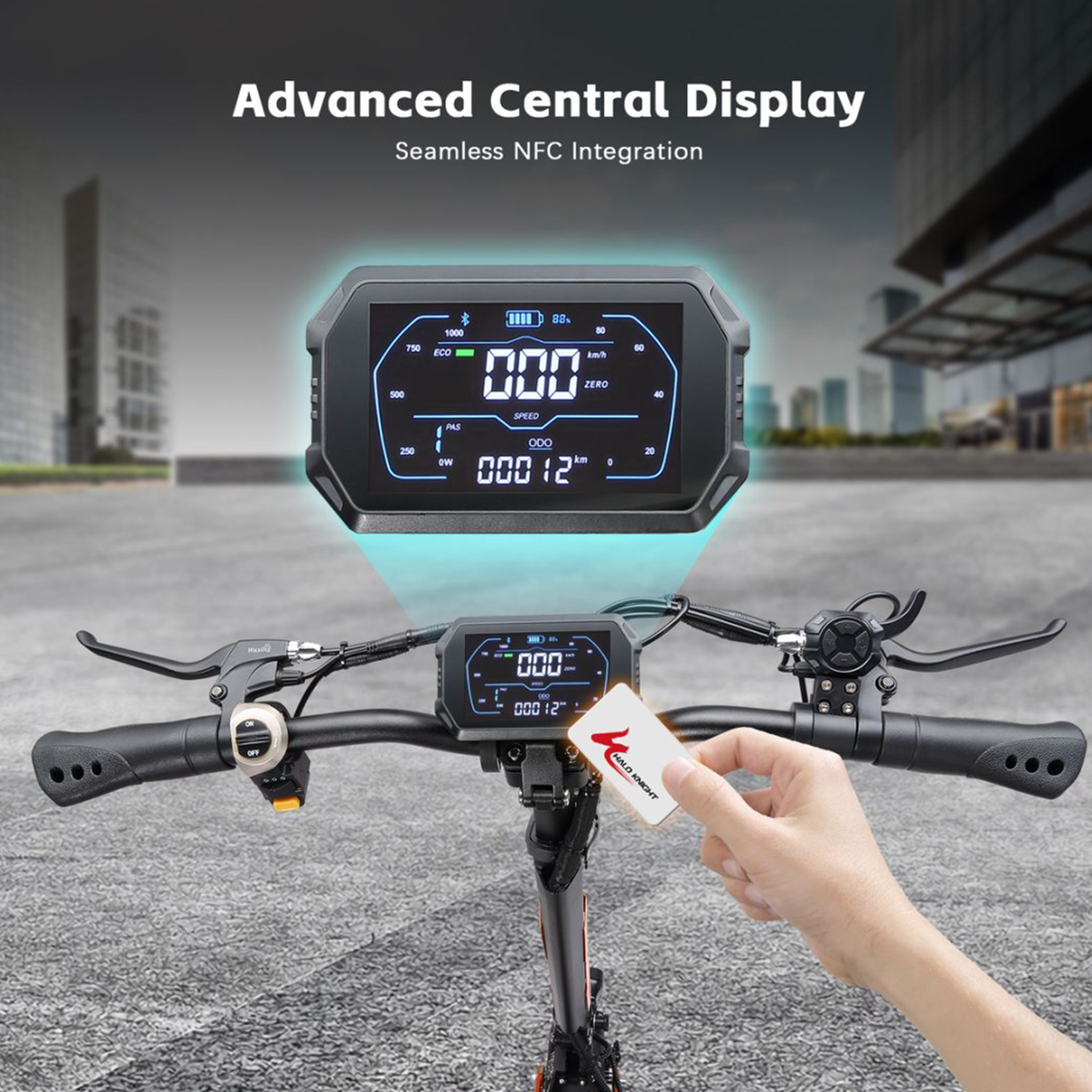 Voir la diapositive 4 : HALO KNIGHT Scooter électrique HALO KNIGHT T102 52V 1200W 21Ah, 10 , support NFC
