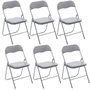 Voir la diapositive 1 : TOILINUX Lot de 6 Chaises pliantes en PVC