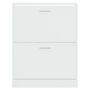 Voir la diapositive 4 : VIDAXL Armoire à chaussure Blanc brillant 63x24x81 cm Bois ingénierie