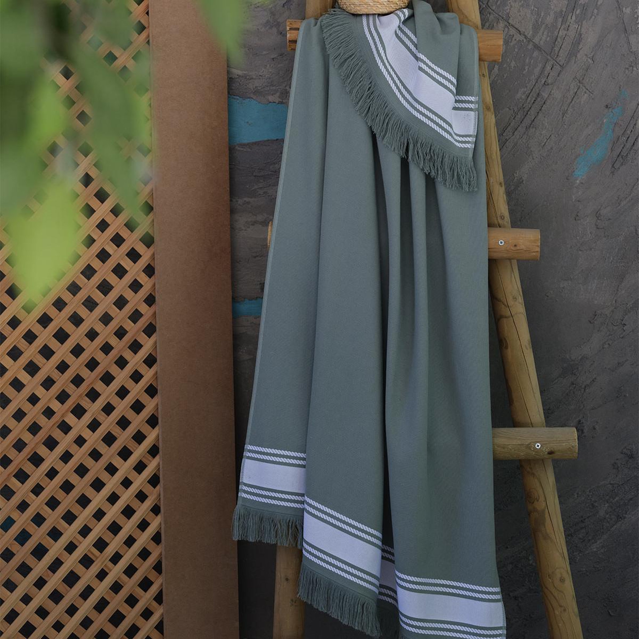 Voir la diapositive 3 : Sensei Maison Serviette de plage / fouta 100x180 cm BAHAMAS - 100x180 cm