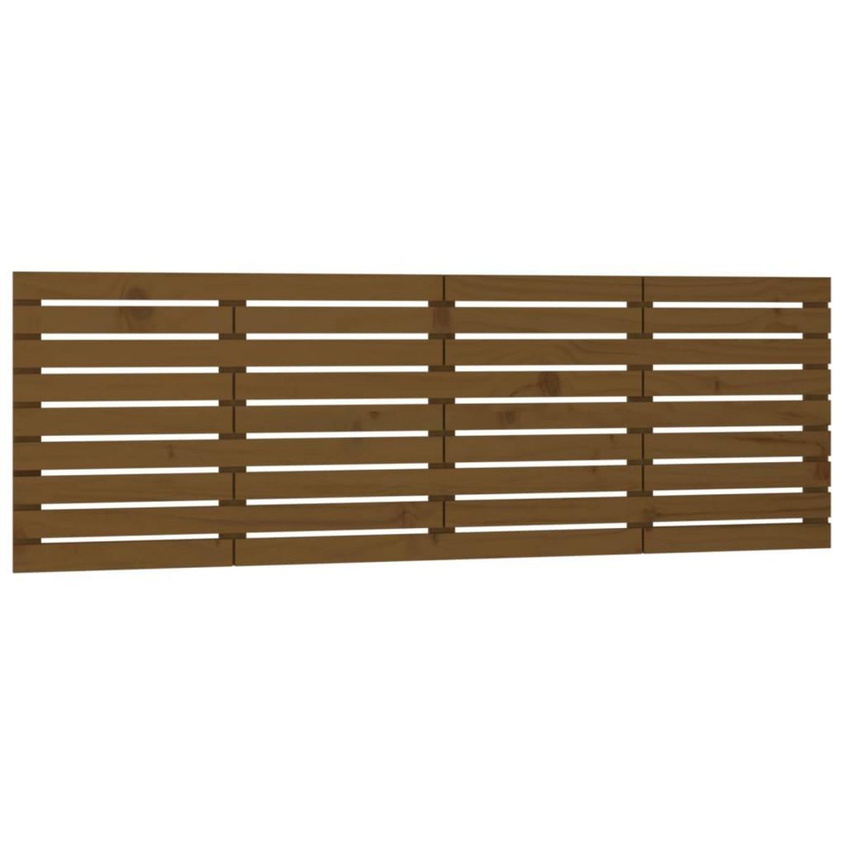 VIDAXL Tete de lit murale Marron miel 206x3x63 cm Bois massif de pin