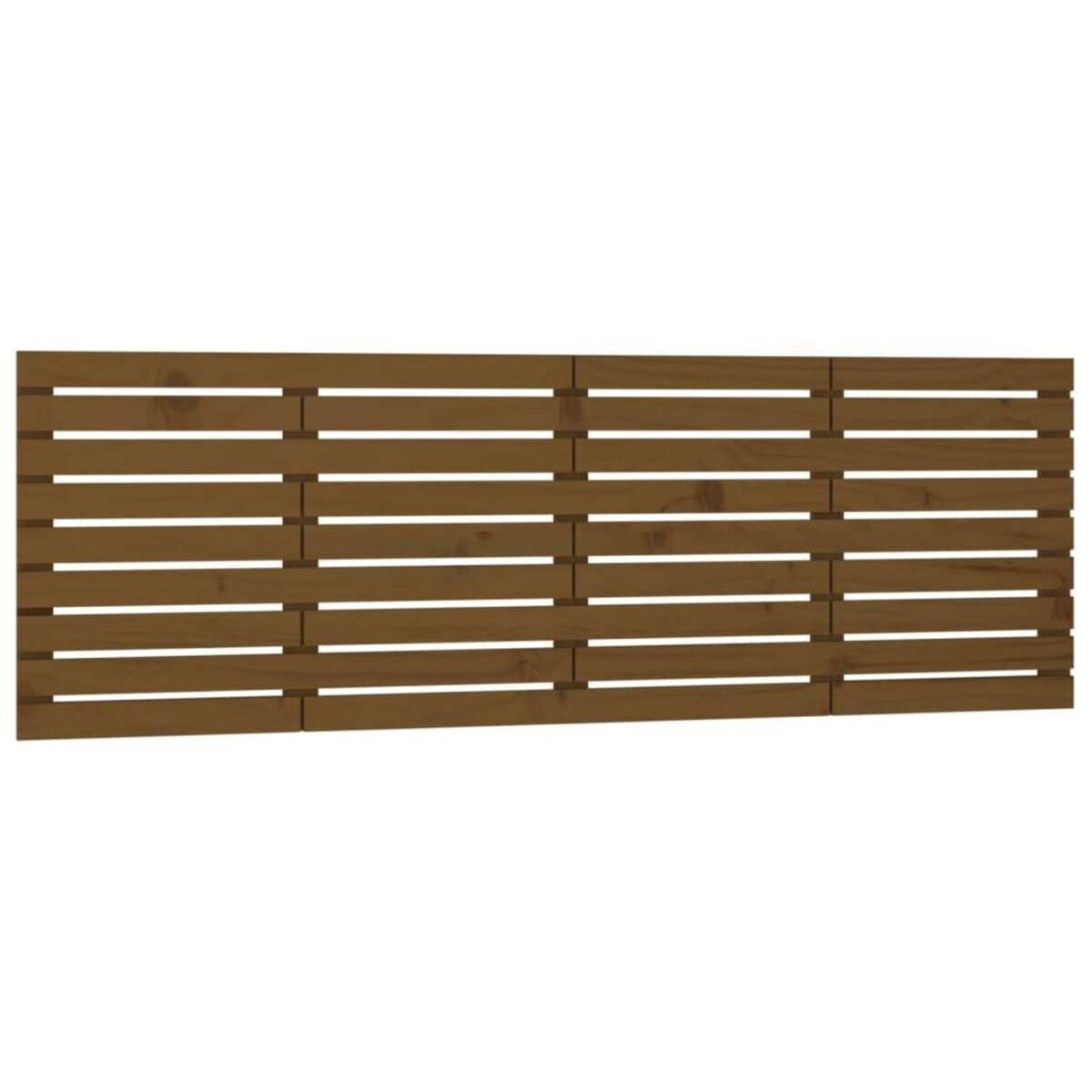 VIDAXL Tete de lit murale Marron miel 206x3x63 cm Bois massif de pin