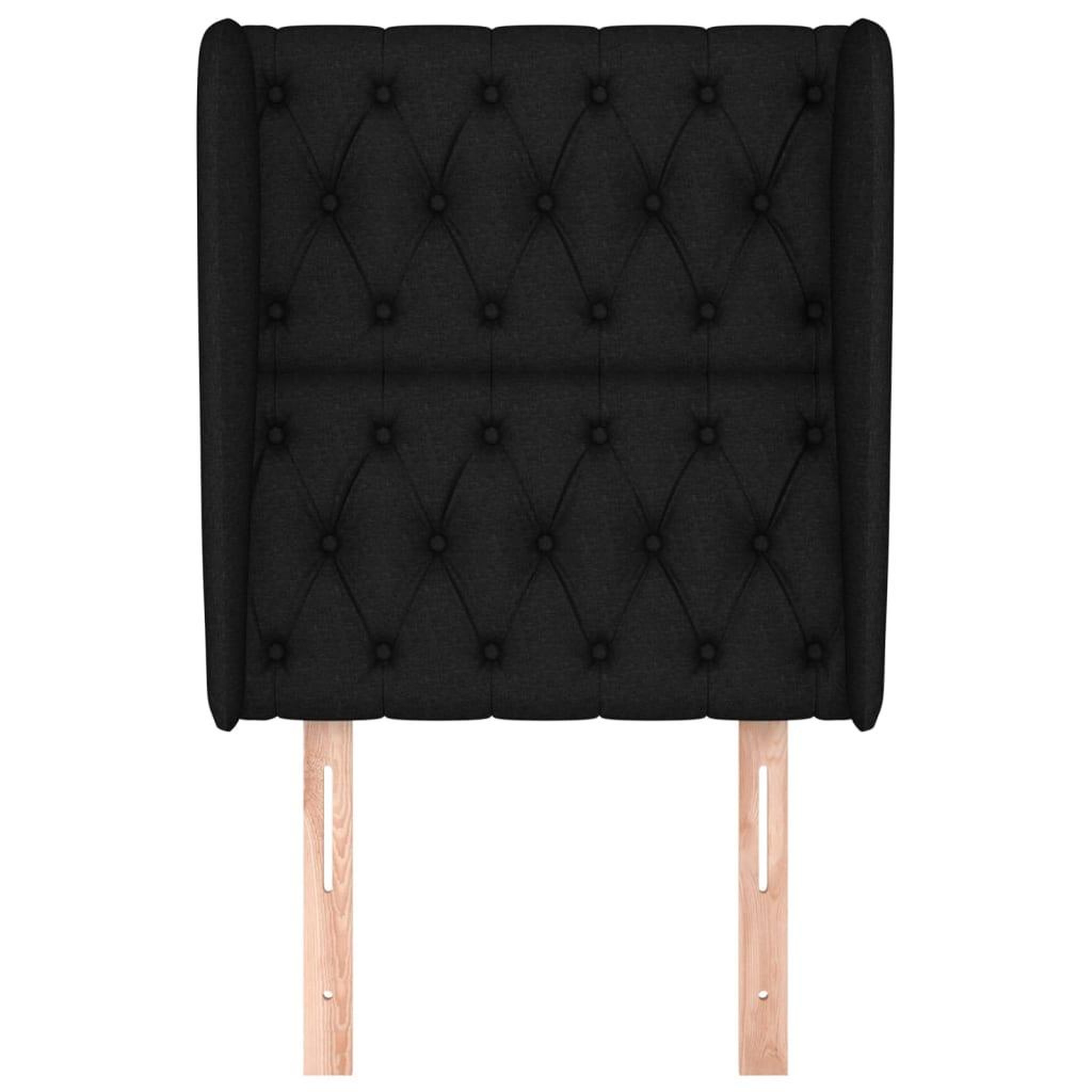 Voir la diapositive 3 : VIDAXL Tete de lit avec oreilles Noir 83x23x118/128 cm Tissu
