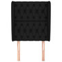 Voir la diapositive 3 : VIDAXL Tete de lit avec oreilles Noir 83x23x118/128 cm Tissu