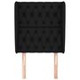 Voir la diapositive 3 : VIDAXL Tete de lit avec oreilles Noir 83x23x118/128 cm Tissu