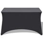 Voir la diapositive 2 : VIDAXL Housses extensibles pour table 2 pcs 120x60,5x74 cm Anthracite