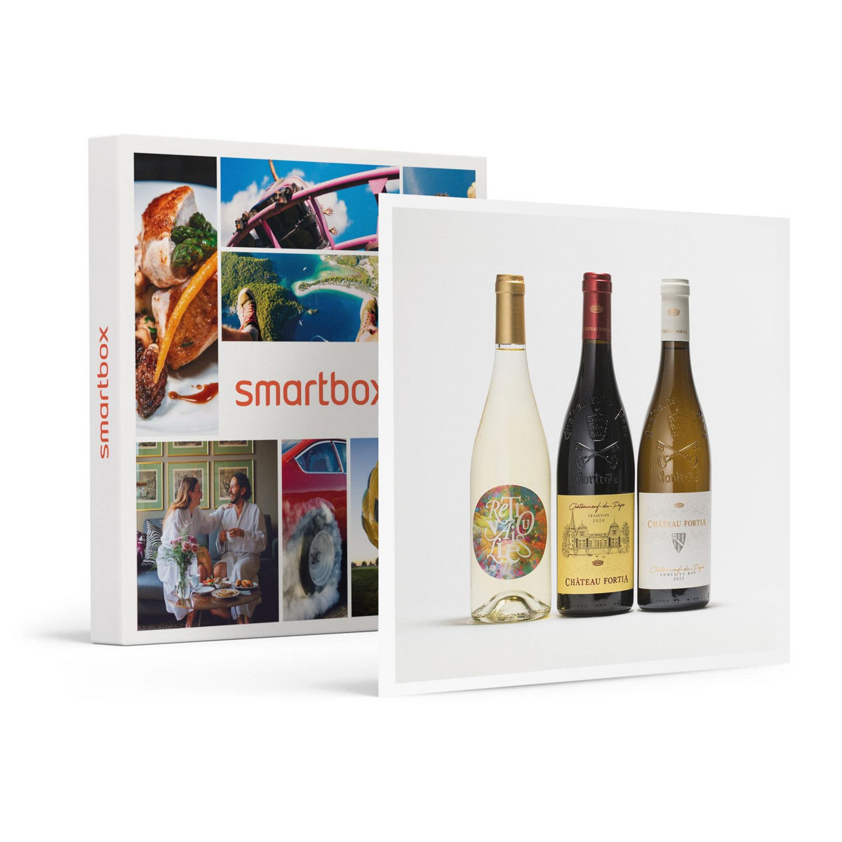 Smartbox Sélection Châteauneuf-du-Pape : 3 vins de renom livrés à domicile - Coffret Cadeau Gastronomie