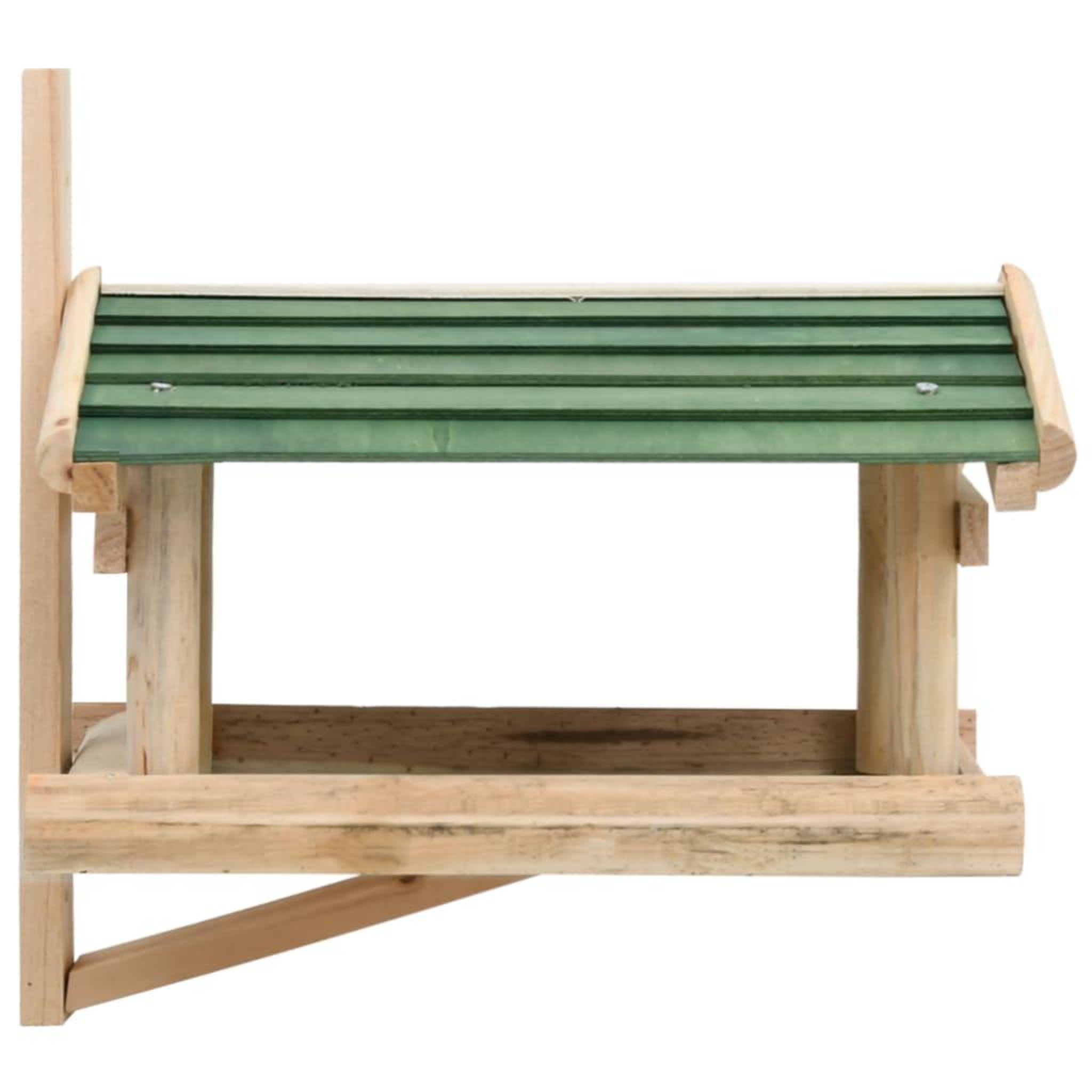 Voir la diapositive 2 : VIDAXL Mangeoire a oiseaux bois de sapin 35x29,5x21 cm
