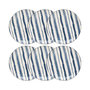 Voir la diapositive 1 : SECRET DE GOURMET Lot de 6 Assiettes à Dessert  Umami Rayure  19cm Bleu