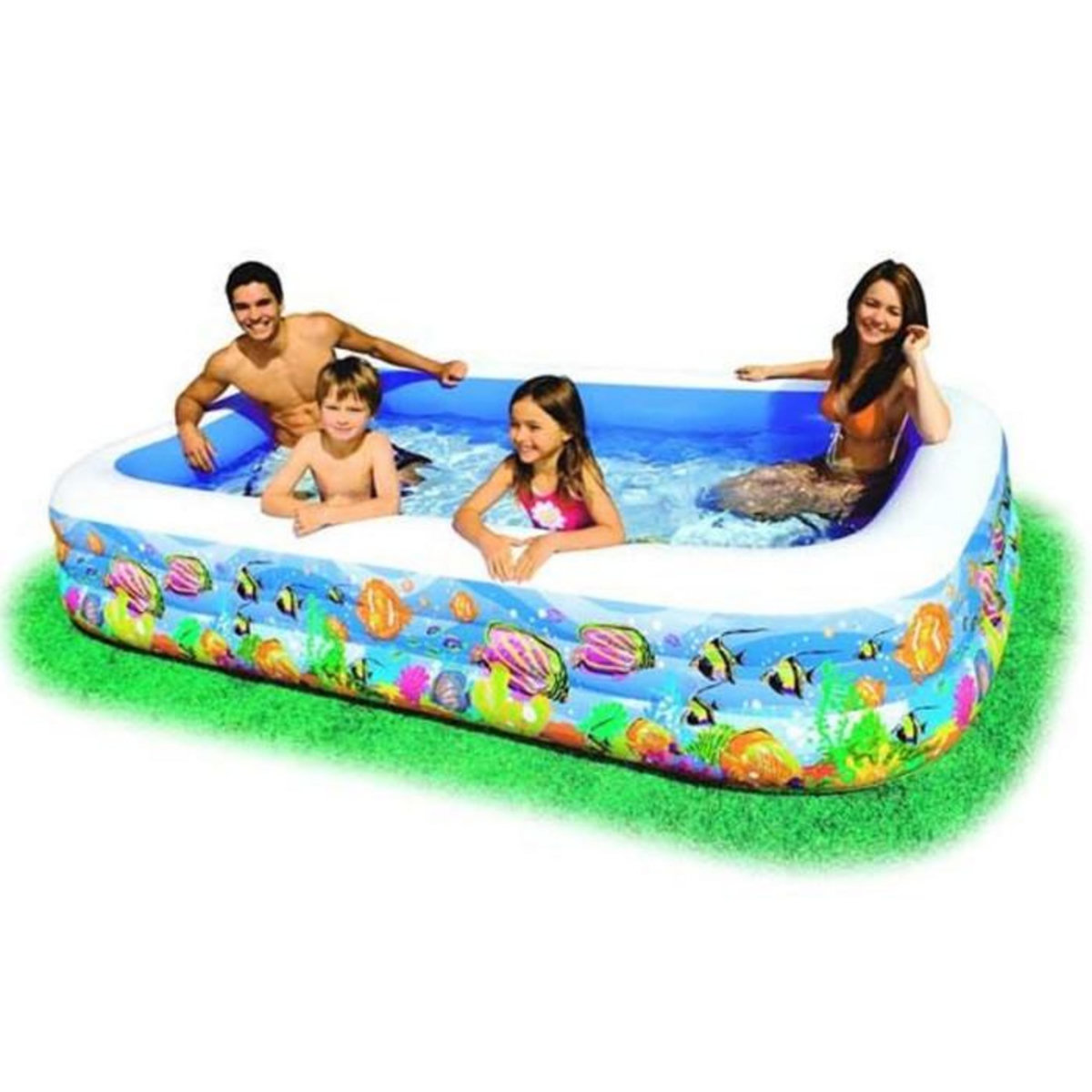 Paris Prix Piscine Gonflable Rectangulaire  Family  305cm Bleu