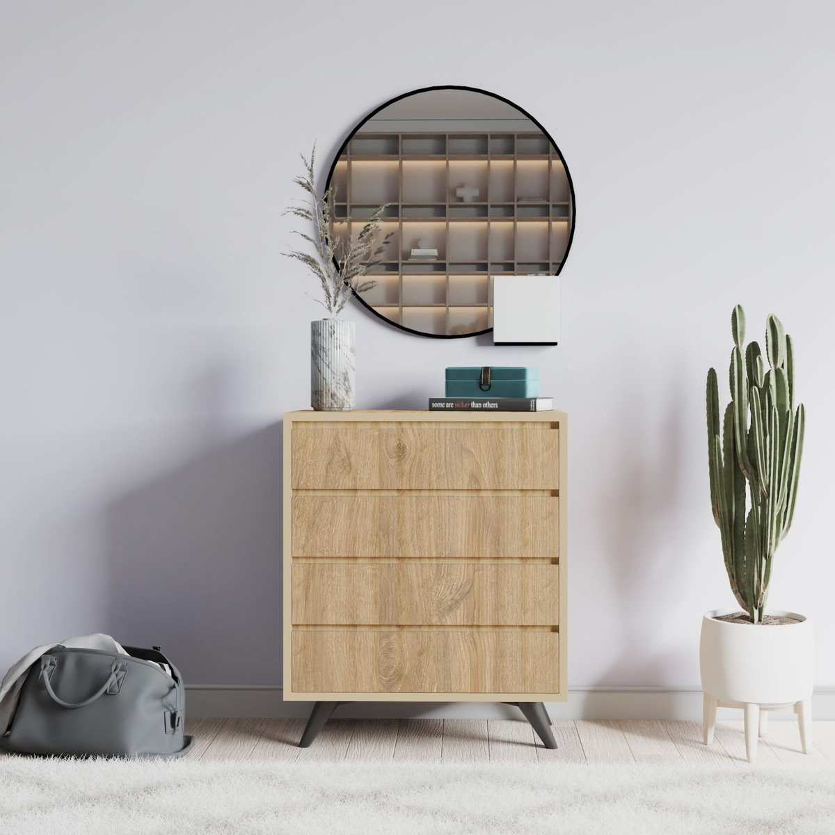 Habitat et Jardin Commode en bois  Suvera  - 70 x 40 x 86 cm - Marron clair