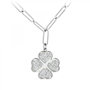 Voir la diapositive 1 : SC CRYSTAL Collier trèfle SC Crystal orné de Cristaux scintillants