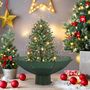 Voir la diapositive 3 : VIDAXL Arbre de Noël neigeux avec base de parapluie Vert 75 cm