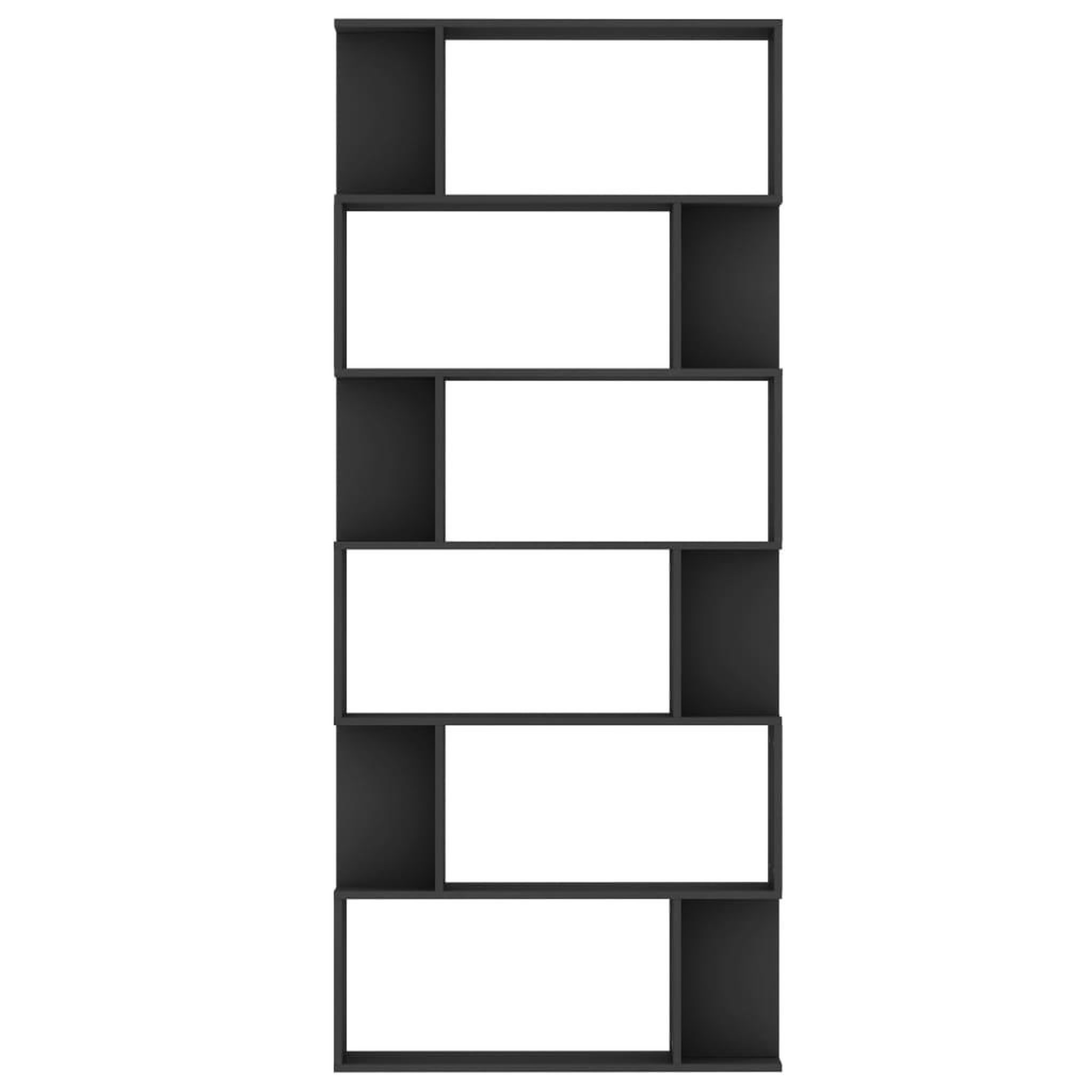 Voir la diapositive 5 : VIDAXL Bibliotheque/Separateur de piece Noir Bois d'ingenierie