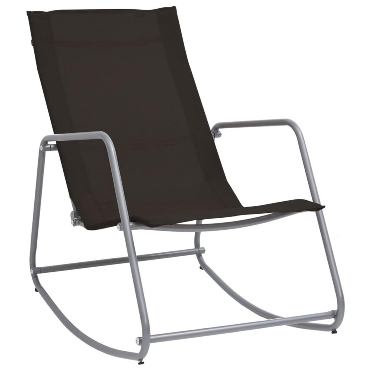 VIDAXL Chaise a bascule de jardin Noir 95x54x85 cm Textilene