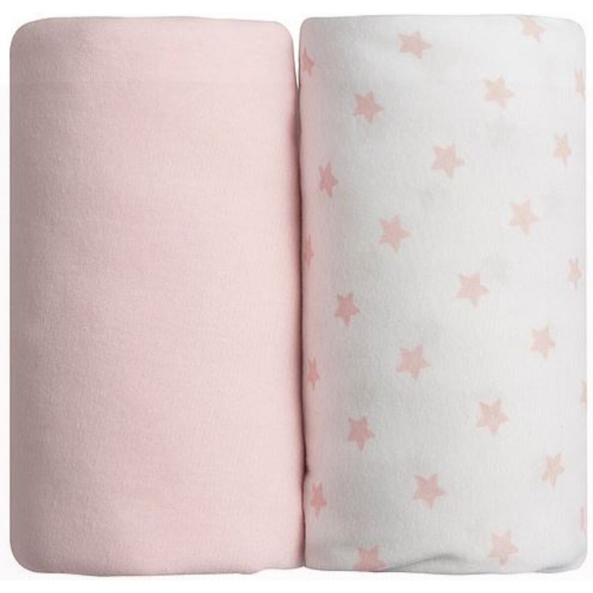 Babycalin Lot de 2 draps housse pour lit bébé 60 x 120 cm étoiles 