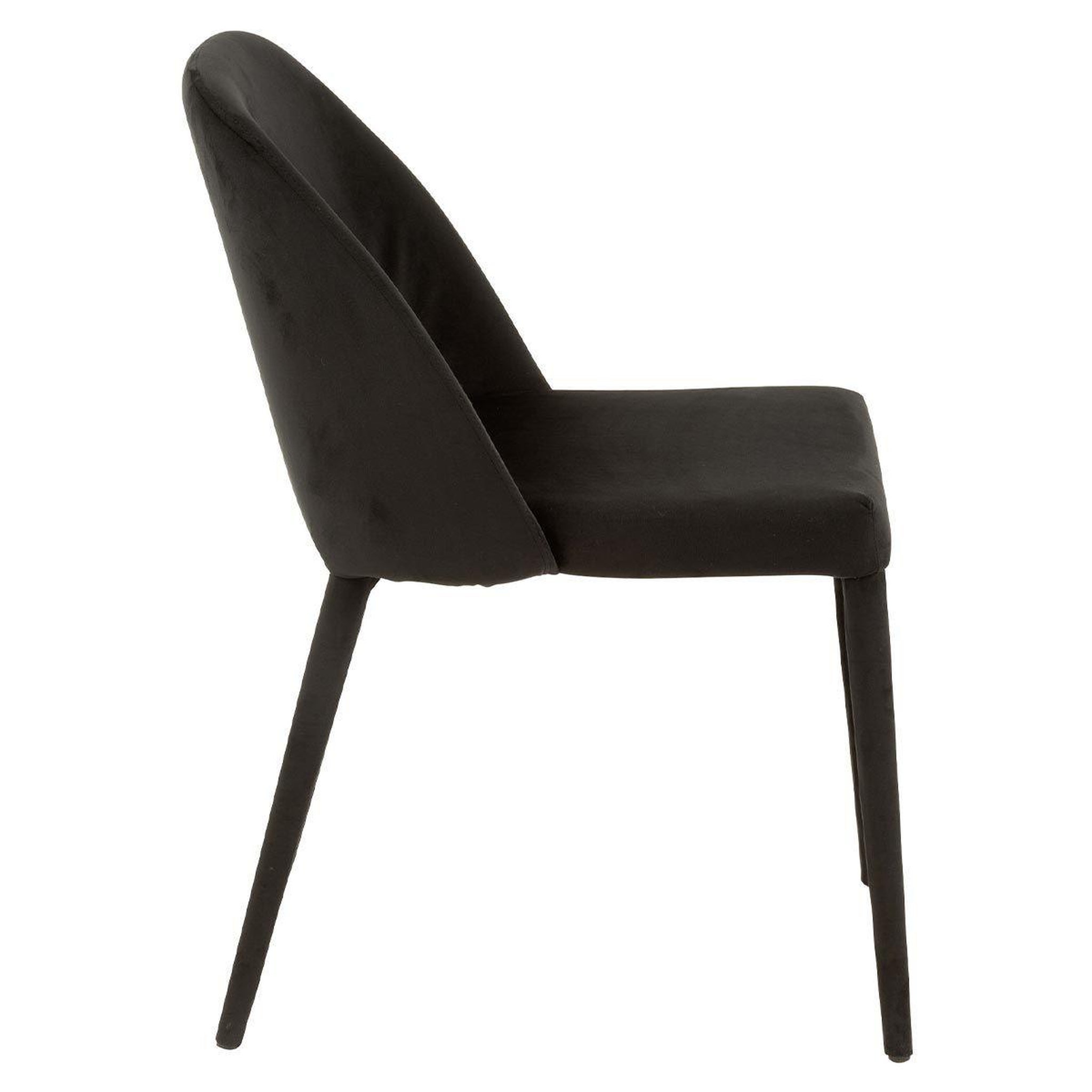 Voir la diapositive 3 : J-LINE Chaise Design  Charlotte  80cm Noir