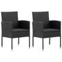 Voir la diapositive 2 : VIDAXL Ensemble a manger de jardin 3 pcs Noir