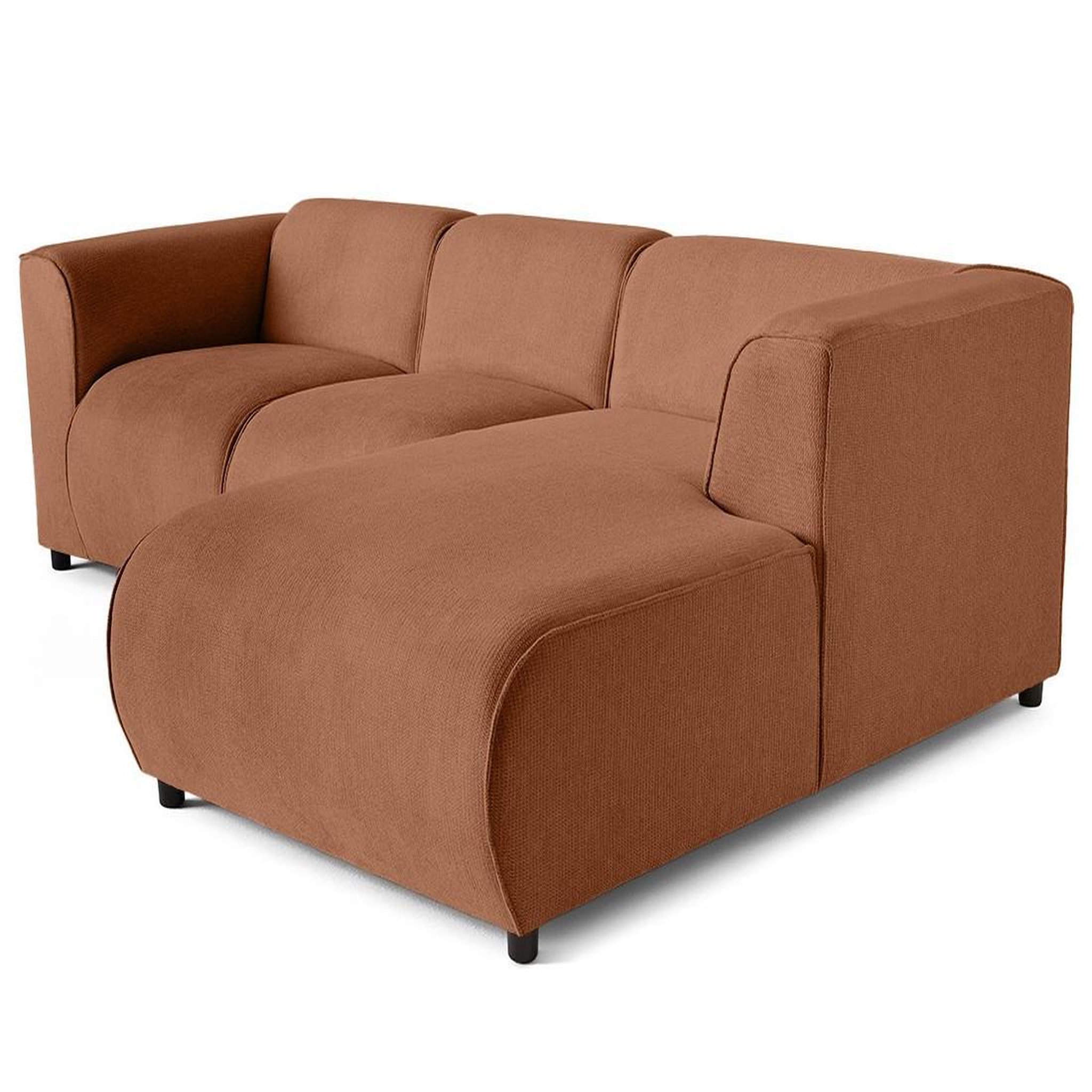 Voir la diapositive 2 : LISA DESIGN Suaro - canapé modulable d'angle droit 4 places en tissu texturé