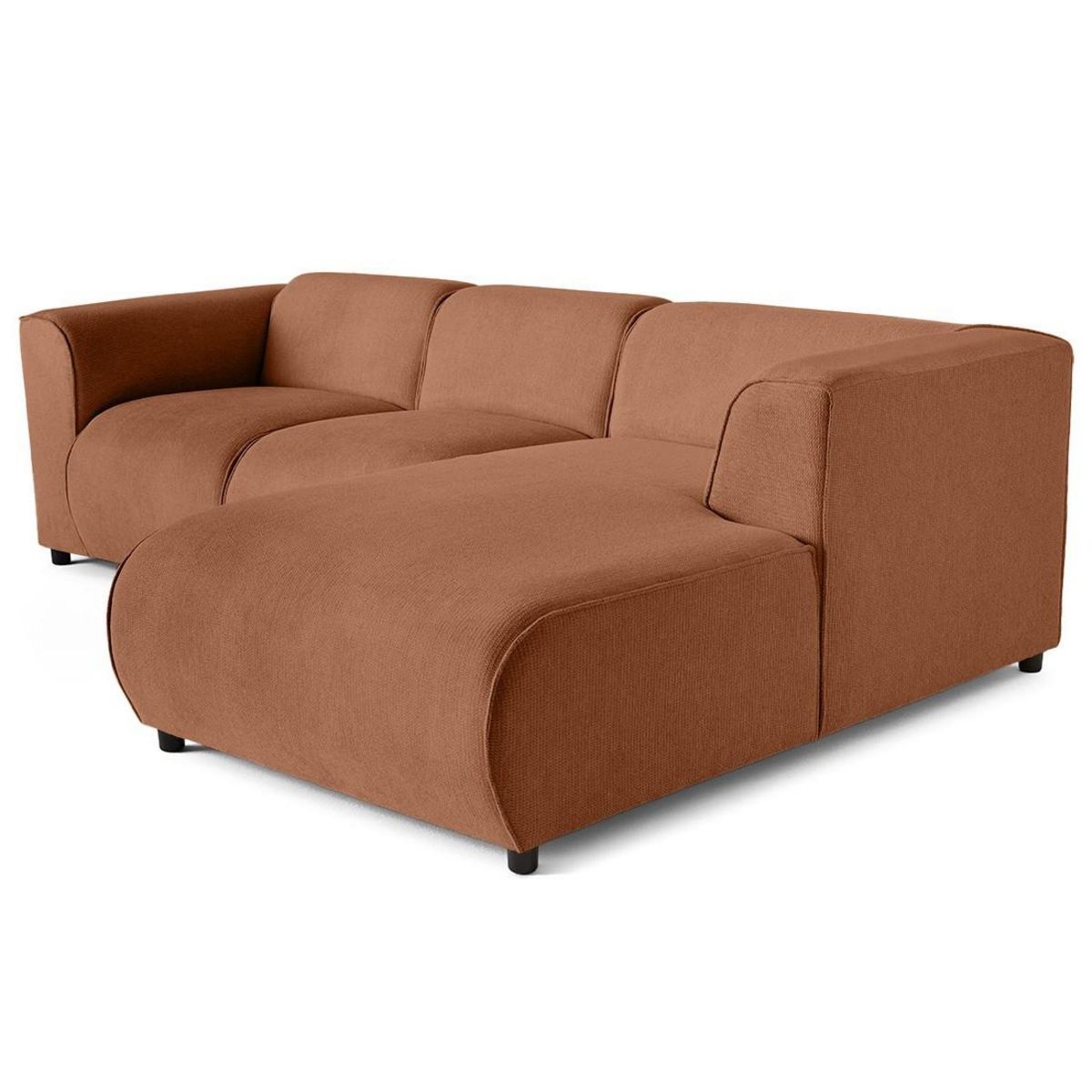 LISA DESIGN Suaro - canapé modulable d'angle droit 4 places en tissu texturé