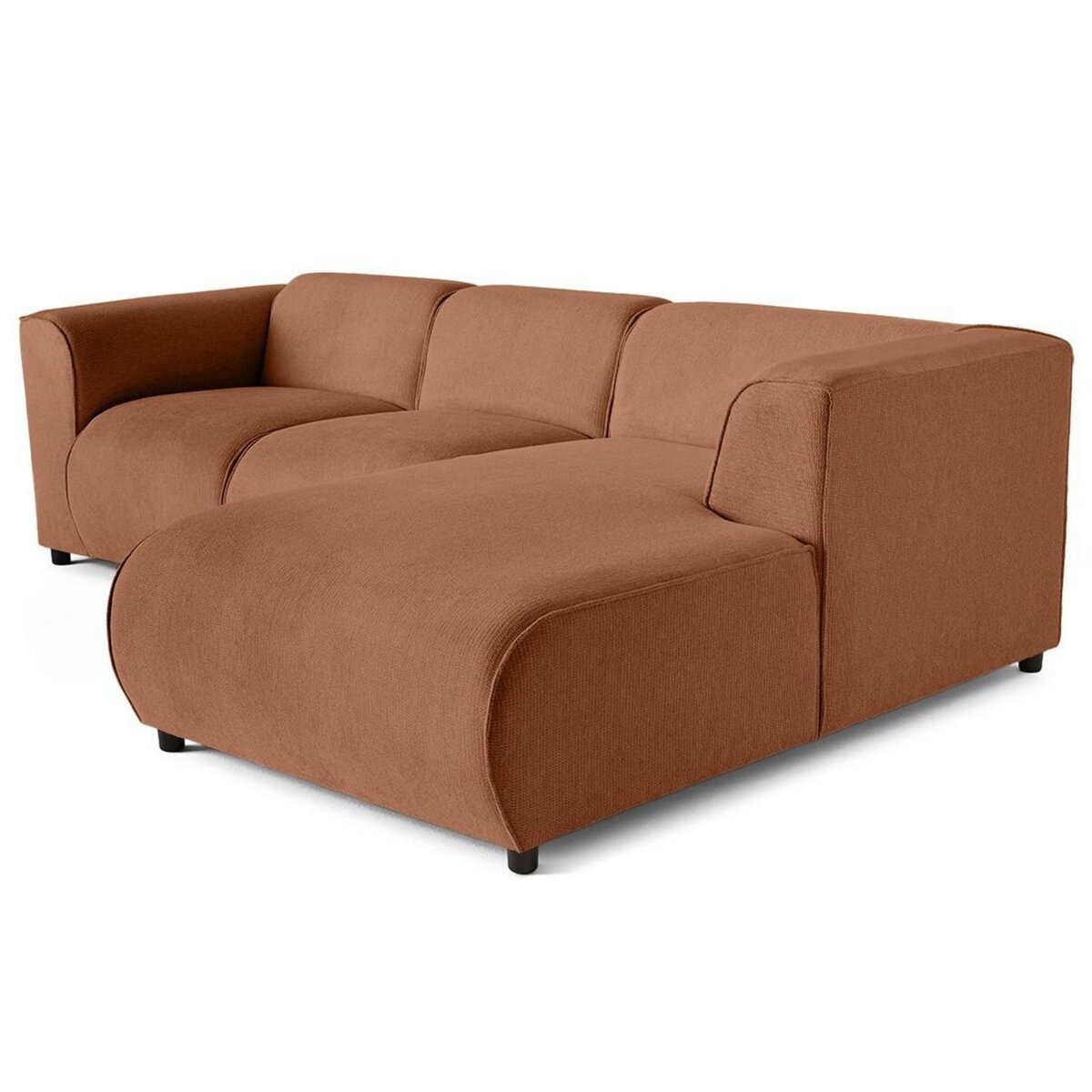 LISA DESIGN Suaro - canapé modulable d'angle droit 4 places en tissu texturé