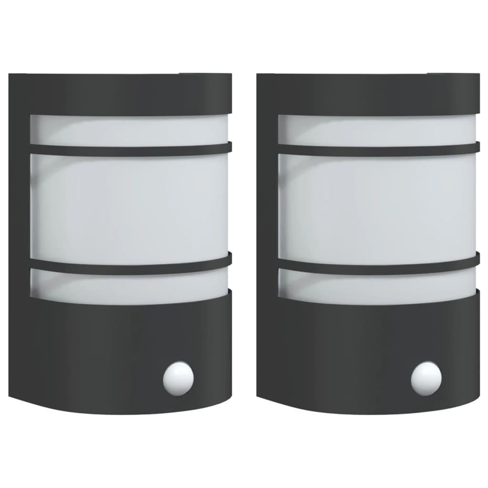 Voir la diapositive 2 : VIDAXL Appliques murales d'exterieur et capteurs 2pcs acier inoxydable