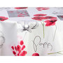 Voir la diapositive 3 : TOILINUX Nappe en toile cirée ronde Coquelicot
