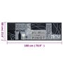 Voir la diapositive 5 : VIDAXL Tapis de cuisine lavable imprime Wine gris 60x180 cm velours