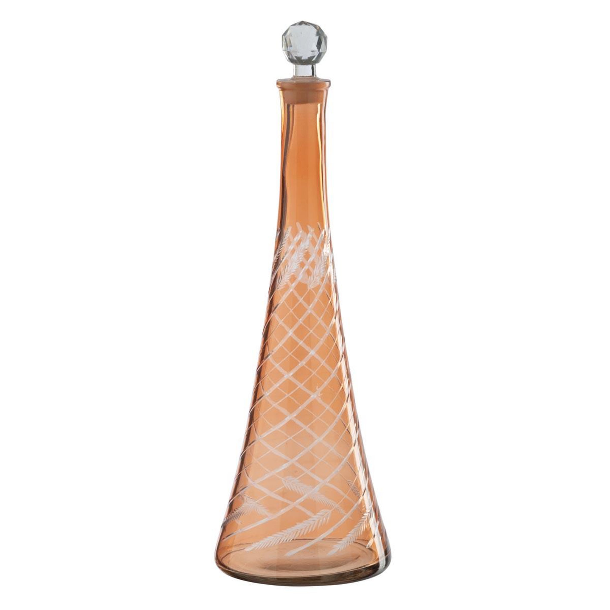 J-LINE Carafe en verre tiges  anastasia  43cm orange