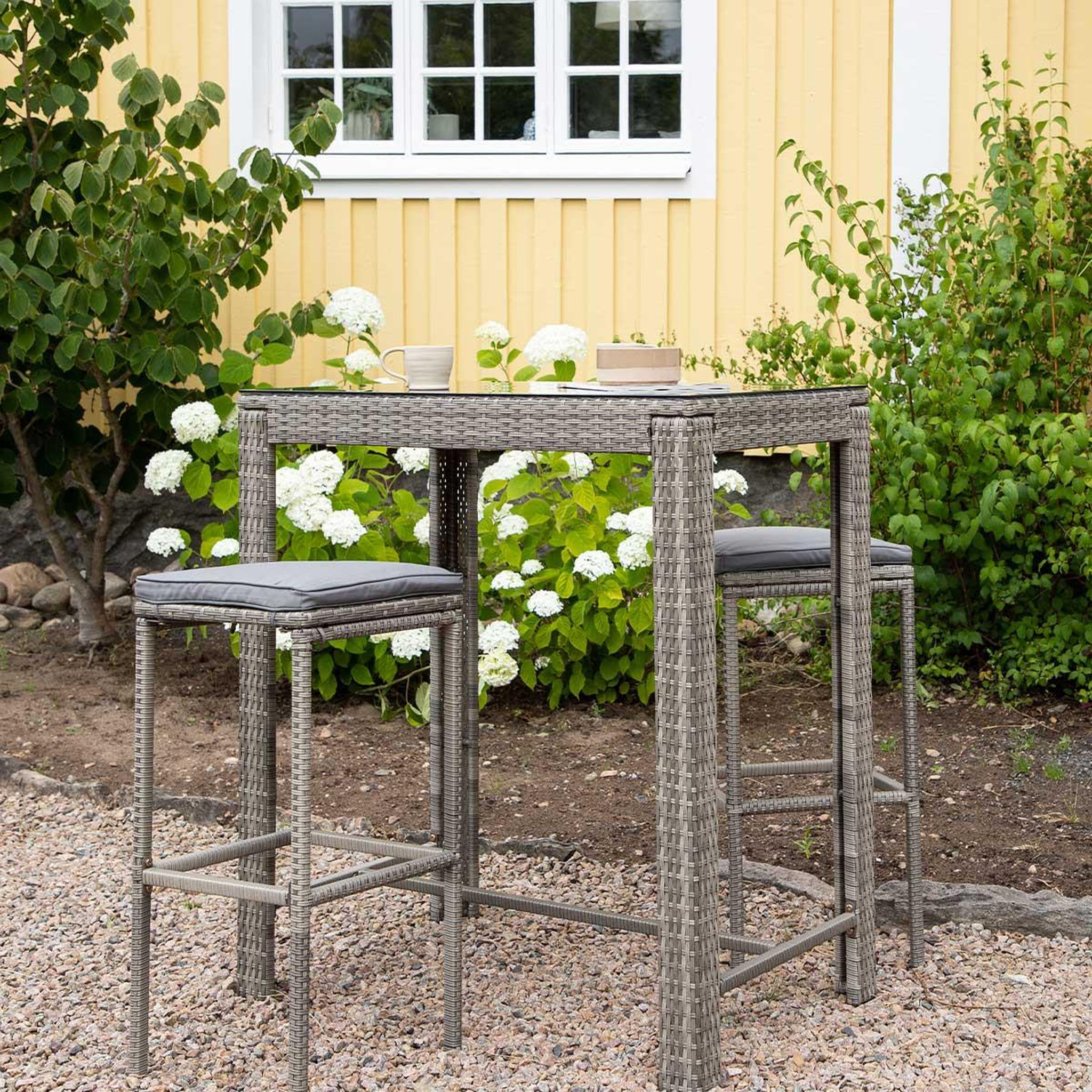 Voir la diapositive 4 : Paris Prix Tabouret de bar de jardin  alo  76cm gris
