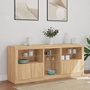Voir la diapositive 4 : VIDAXL Buffet avec lumieres LED chene sonoma 162x37x67 cm