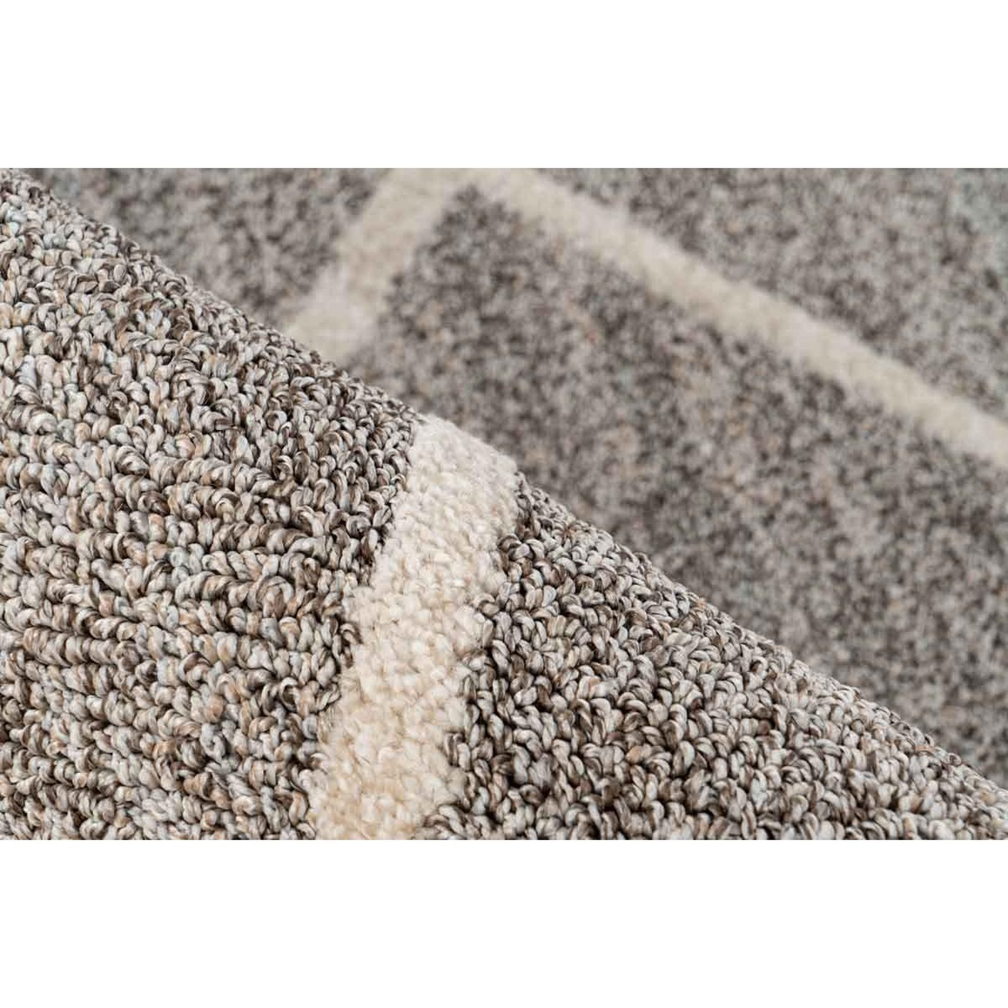 Voir la diapositive 3 : Paris Prix Tapis tissé graphique  rhombus ii  beige & marron
