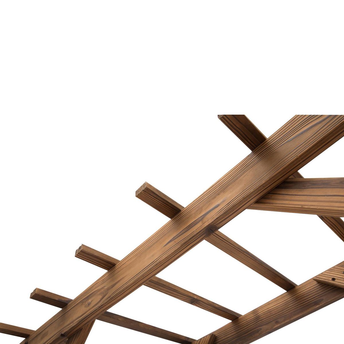 OUTSUNNY Arche de jardin arche à rosiers style exotique dim. 140L x 65l x 200H cm bois de sapin