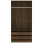 Voir la diapositive 4 : VIDAXL Garde-robe Chene marron 100x50x200 cm Bois d'ingenierie