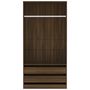 Voir la diapositive 4 : VIDAXL Garde-robe Chene marron 100x50x200 cm Bois d'ingenierie