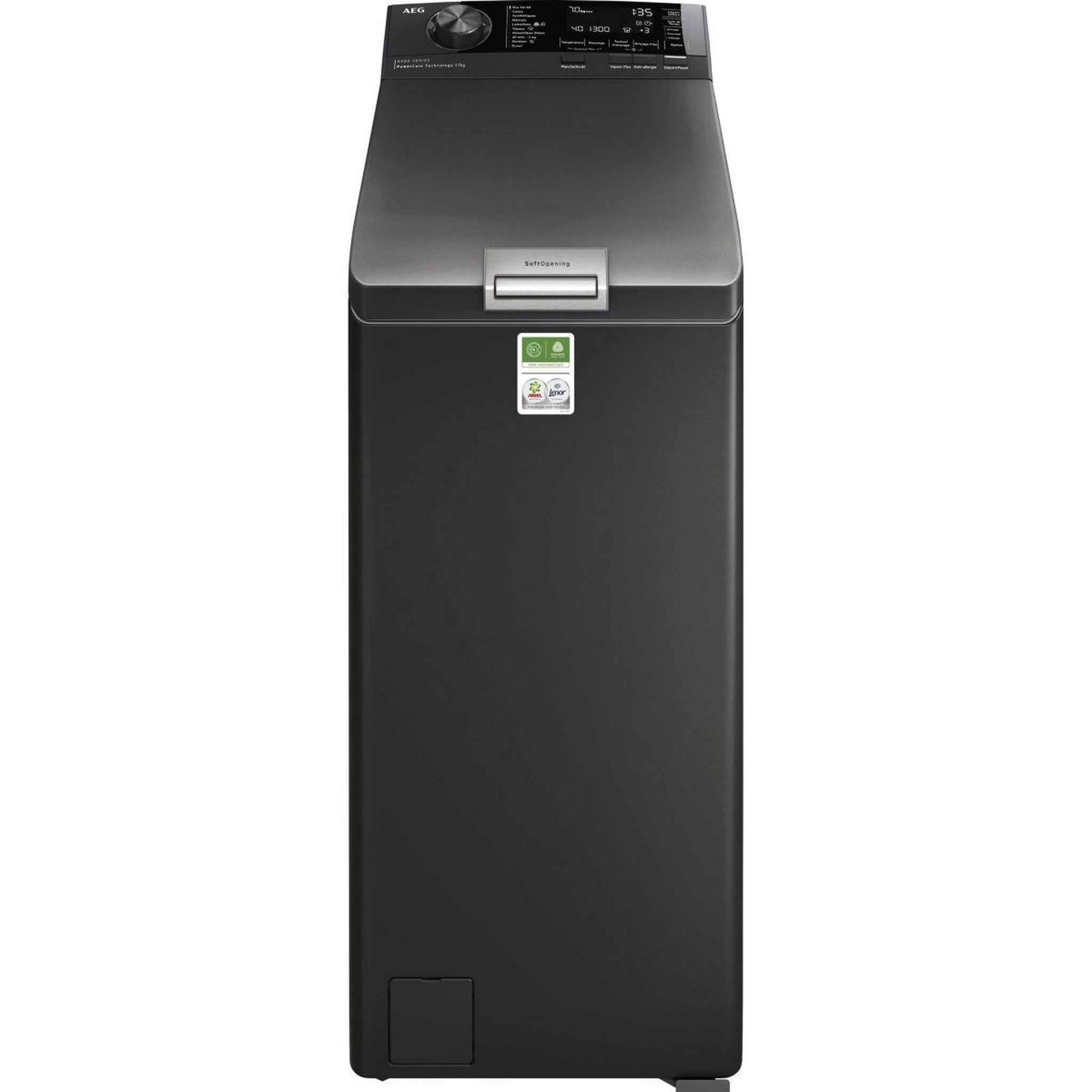 AEG Lave linge top ltr8c7313ds - 7 kg - 1300 tr/min - classe a - moteur induction - dosage automatique - noir